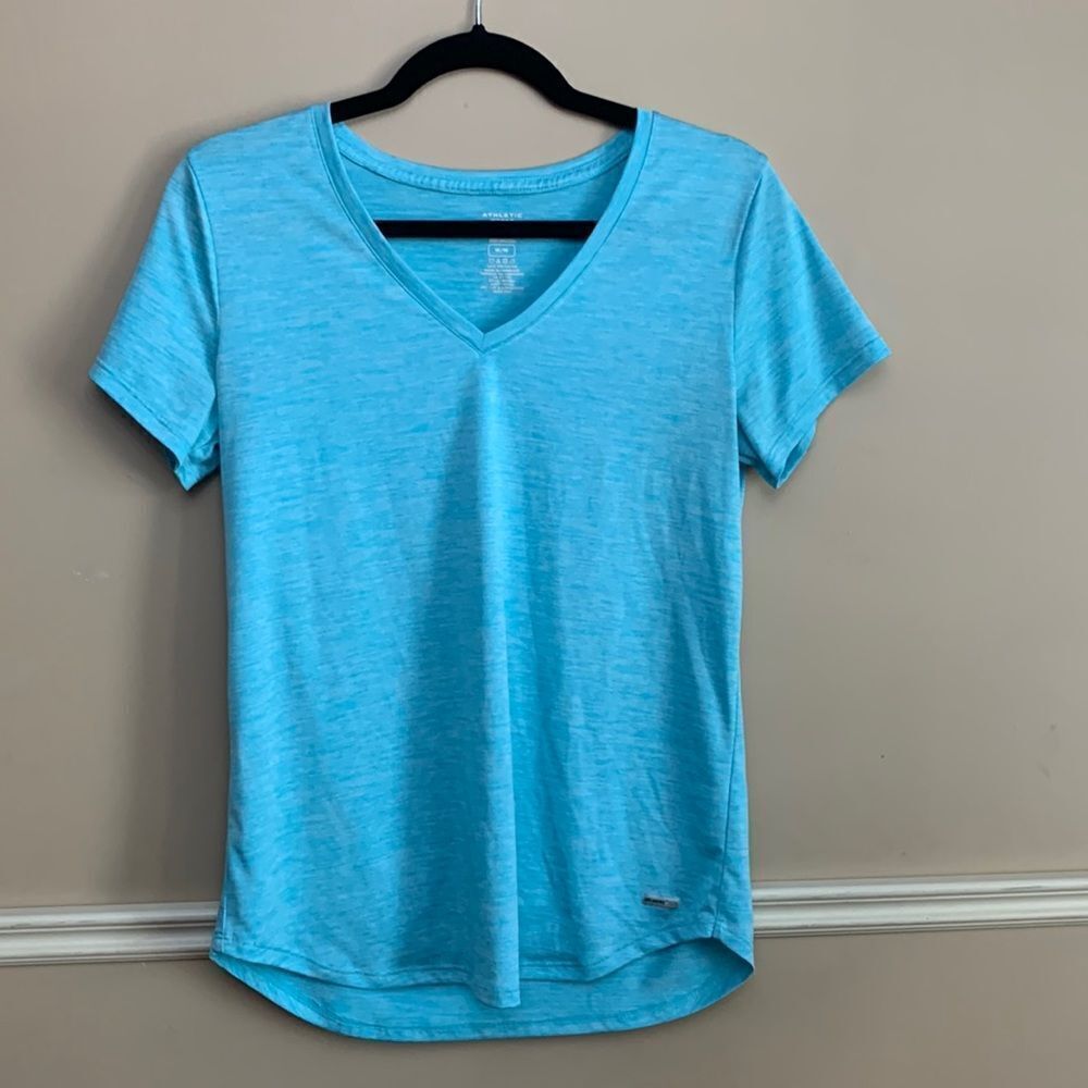 Athletic Works Turquoise Basic Tee Exercise Shirt Size Medium